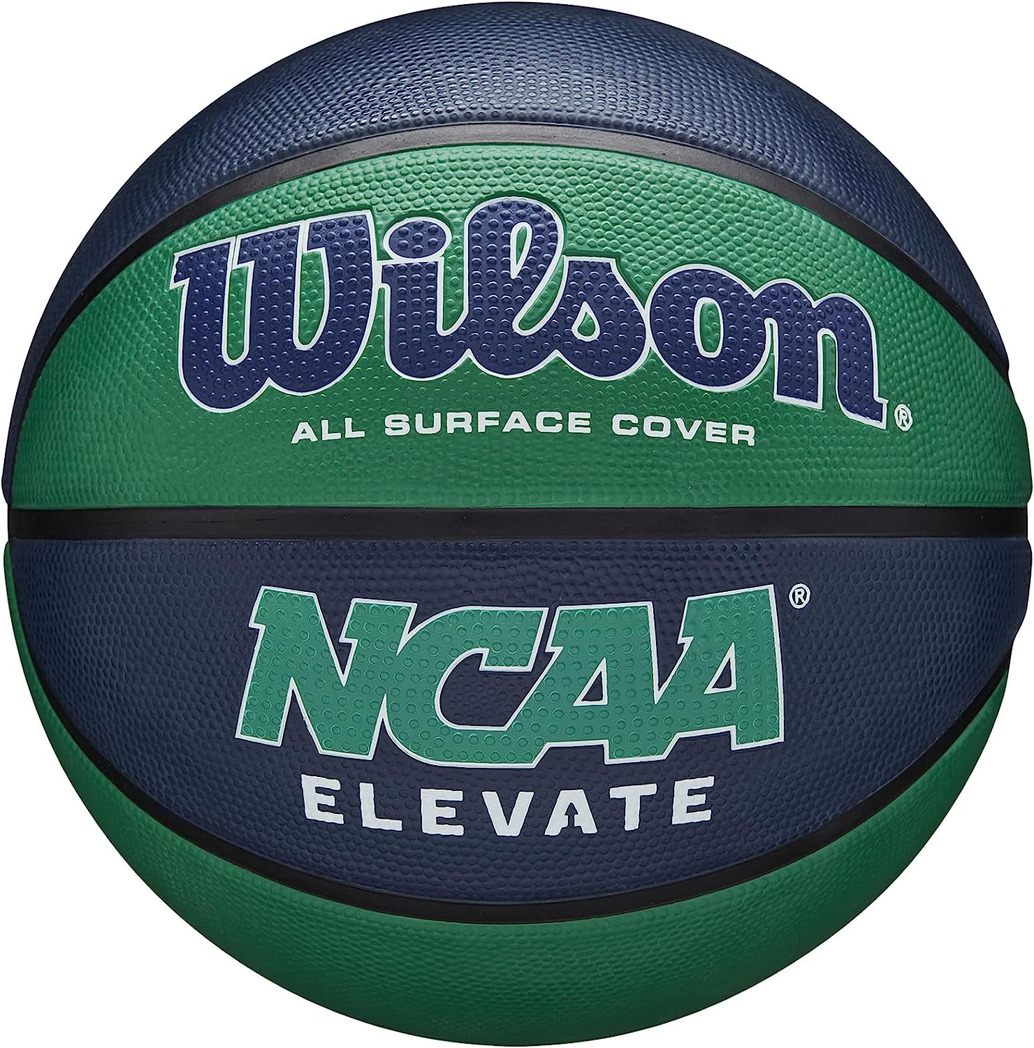 Wilson NCAA Elevate Basketball, Size 6 - 28.5" Green/Navy