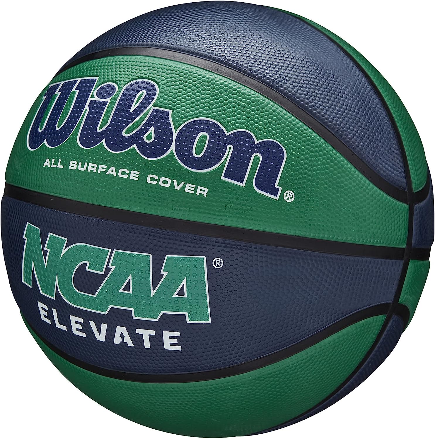 Wilson NCAA Elevate Basketball, Size 6 - 28.5" Green/Navy