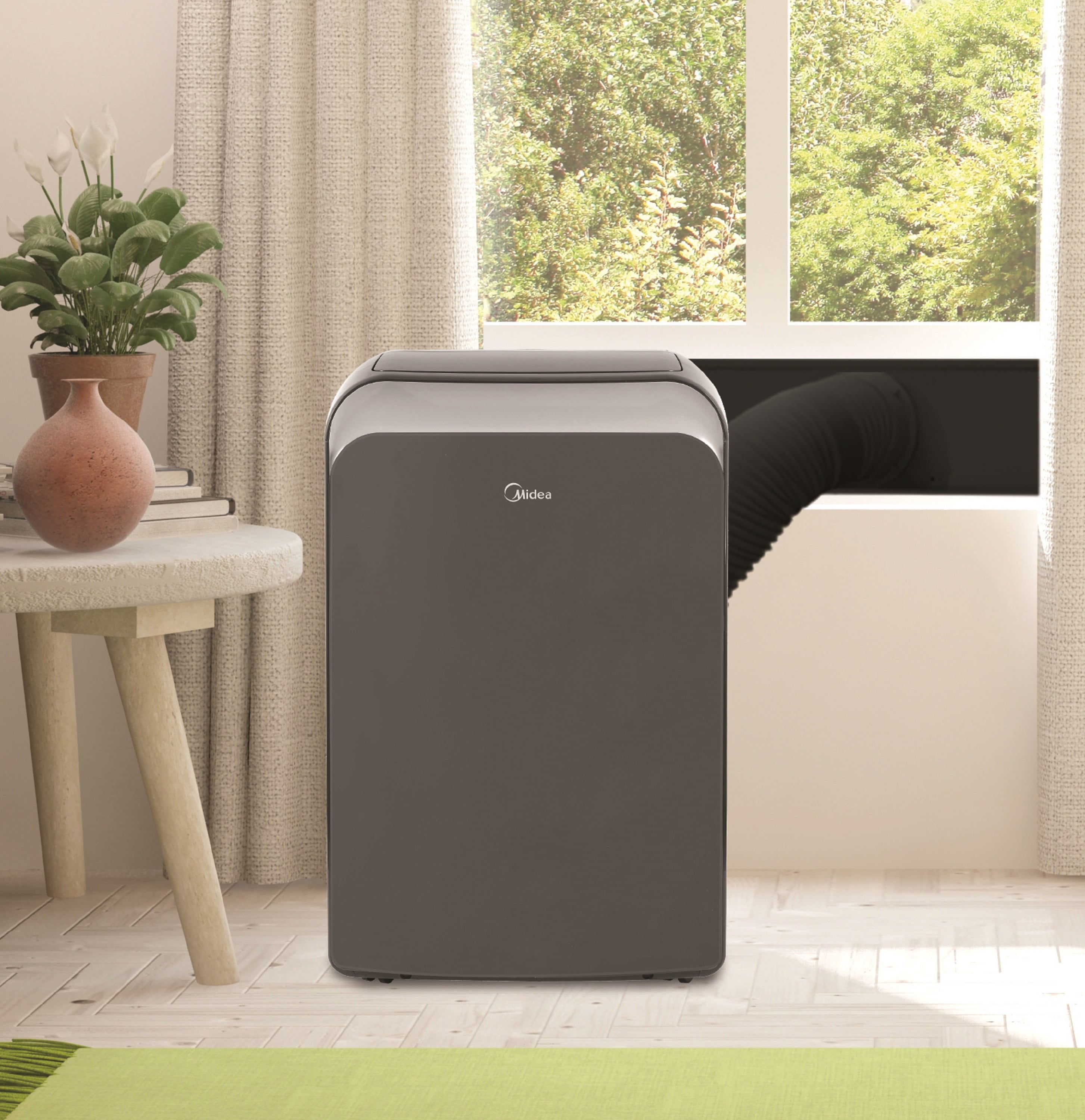 Midea 8,000 BTU (12,000 BTU ASHRAE) 115V Smart Portable Air Conditioner, Covers up to 350 Sq. ft., MAP08S1WGR