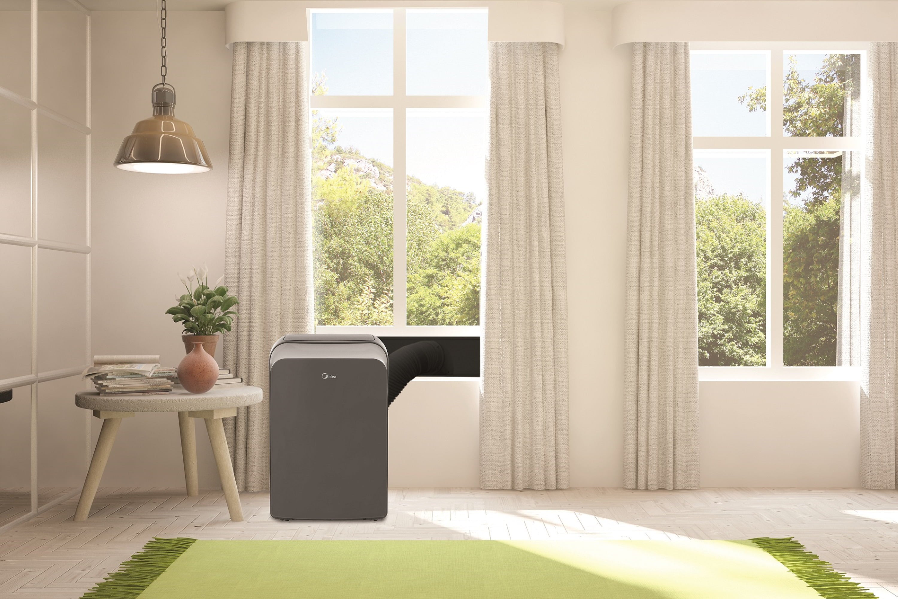 Midea 8,000 BTU (12,000 BTU ASHRAE) 115V Smart Portable Air Conditioner, Covers up to 350 Sq. ft., MAP08S1WGR