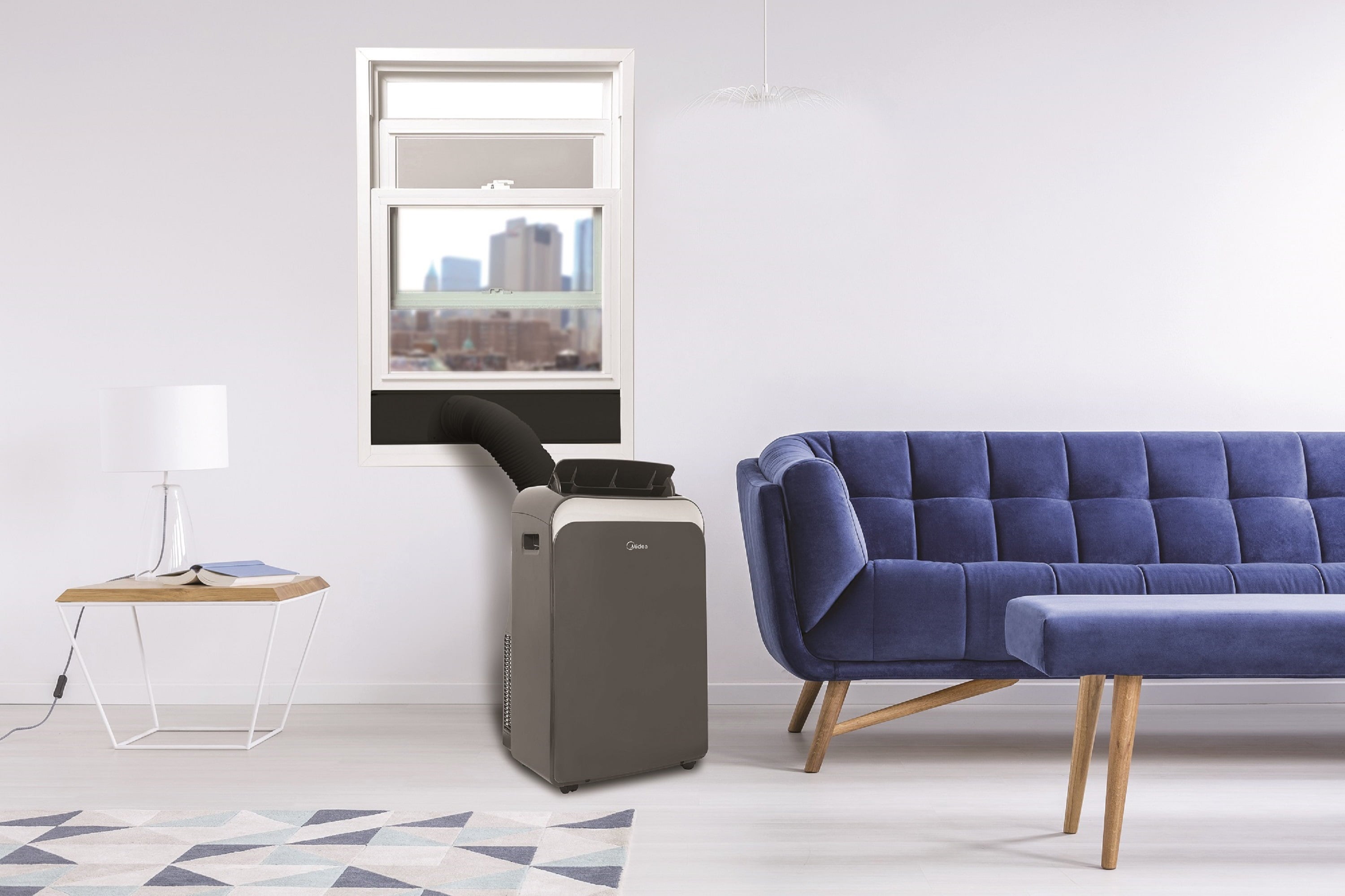 Midea 8,000 BTU (12,000 BTU ASHRAE) 115V Smart Portable Air Conditioner, Covers up to 350 Sq. ft., MAP08S1WGR