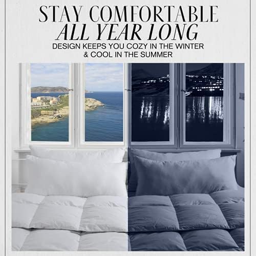 Italian Luxury King/Cal King Comforter - 2100 Series Blanket, Down Alternative Insert w/ Corner Tabs - Home Bedding - 104"x98" Navy King/California King Navy