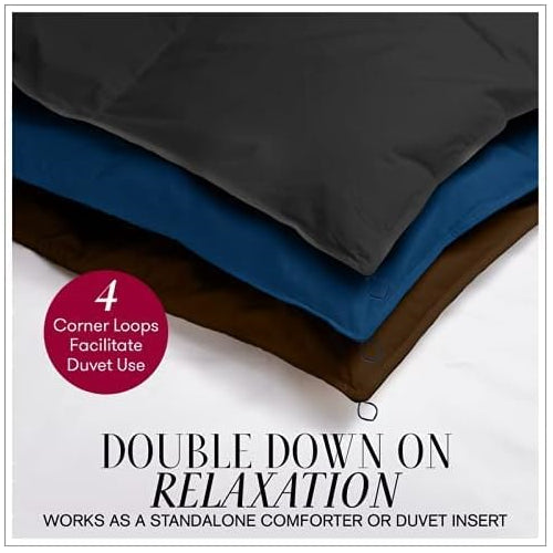 Italian Luxury King/Cal King Comforter - 2100 Series Blanket, Down Alternative Insert w/ Corner Tabs - Home Bedding - 104"x98" Navy King/California King Navy