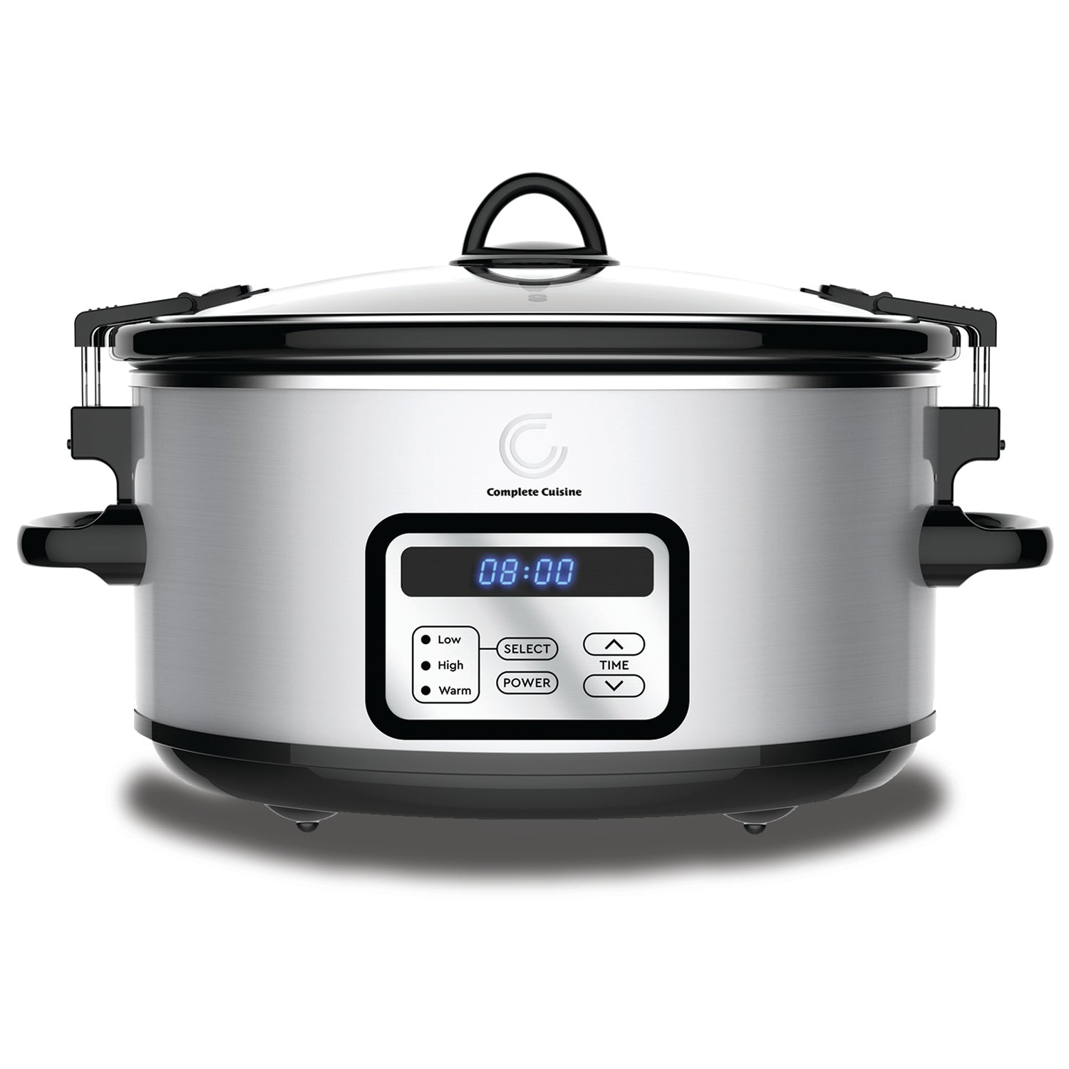 Complete Cuisine 6.0 QT Programmable Slow Cooker, Stainless Steel