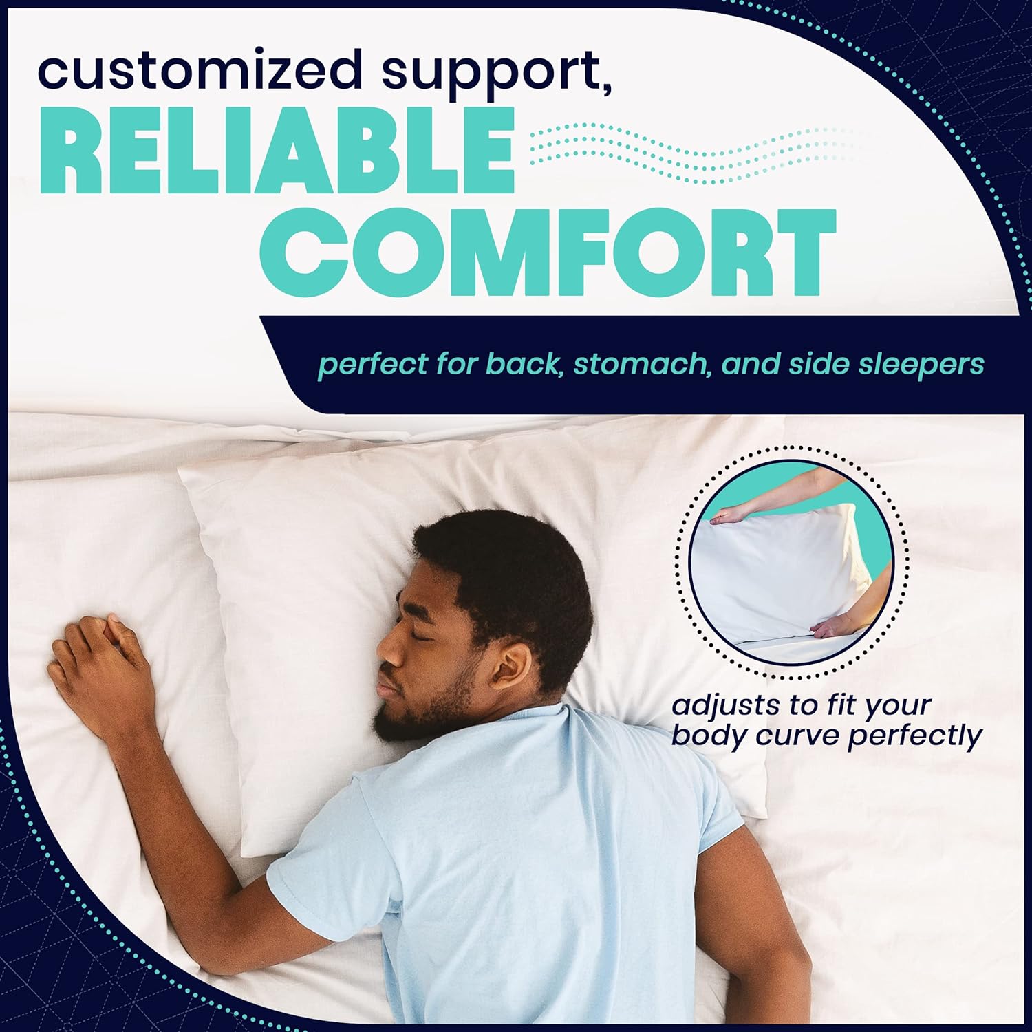 EnerPlex Memory Foam Pillows - Pack of 2 Adjustable, CertiPUR-US Certified King Size Pillows for Sleeping w/Extra Foam & Removable Viscose of Bamboo Cover - Machine Washable Firm Pillow 2 King