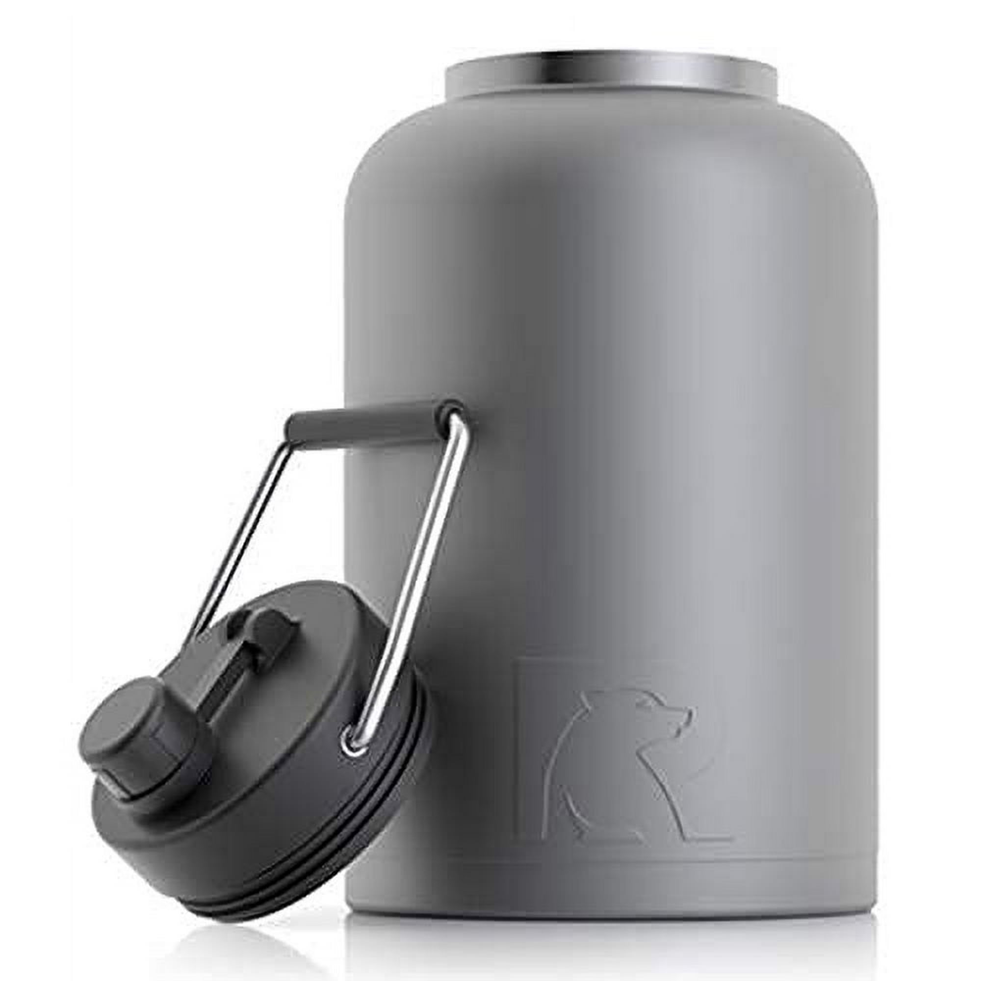 RTIC 1 Gallon Jug with Handle, Vacuum Insulated Water Bottle Metal Stainless Steel Double Wall Insulation, Thermos Flask Hot and Cold Drinks, Sweat Proof for Travel Hiking and Camping, Graphite