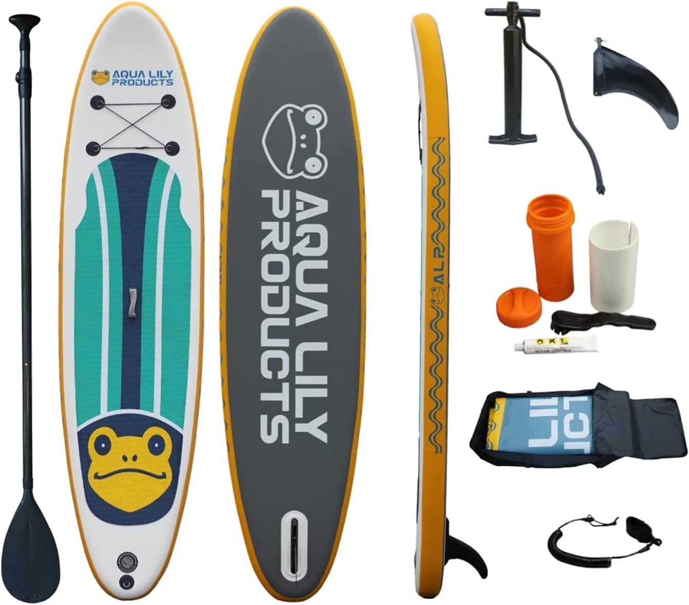 Aqua Lily Premium Inflatable Stand Up Paddle Board (Supports 400 Pounds)