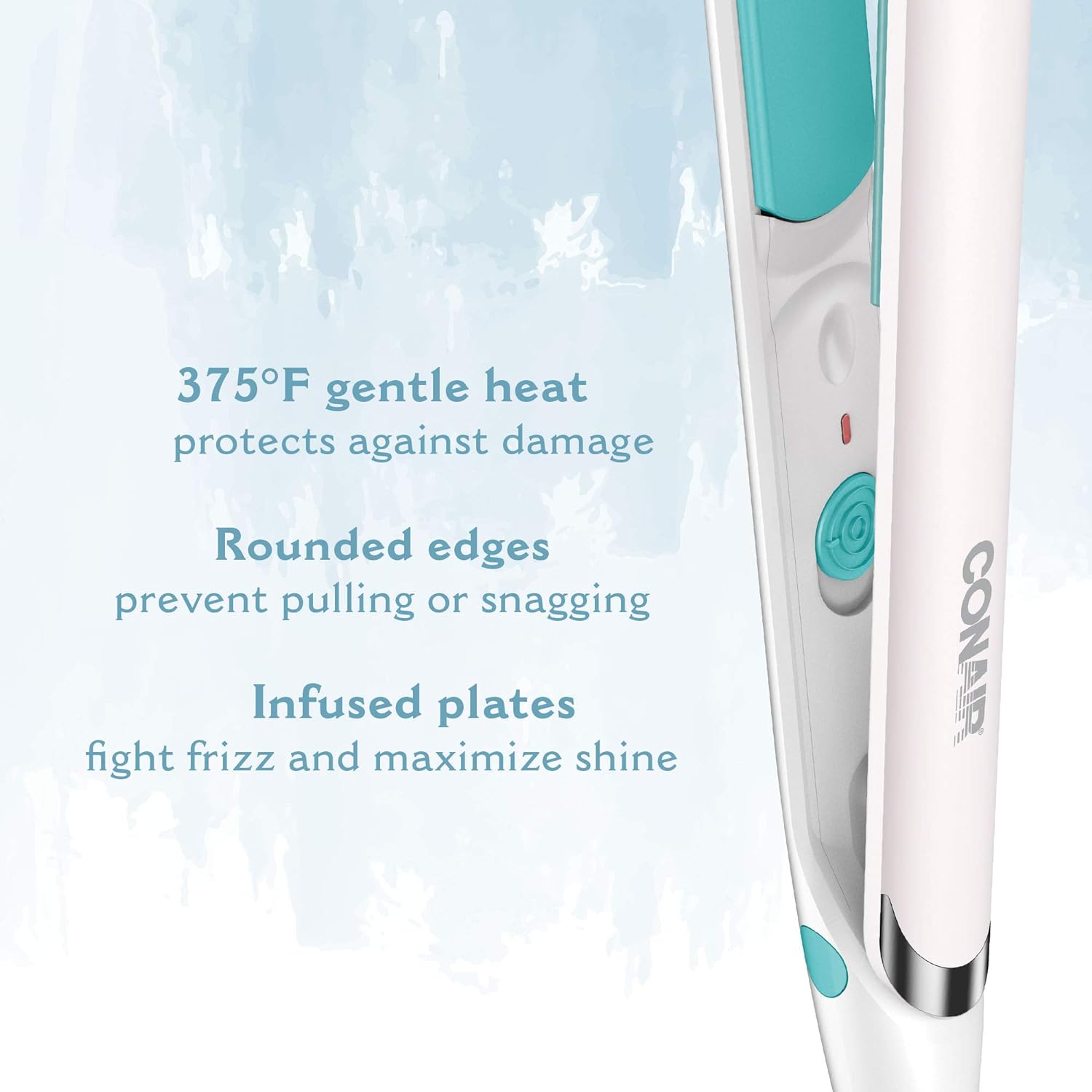 Conair OhSoKind For Fine Hair Flat Iron; 1-inch Almond & Aloe Vera Flat Iron