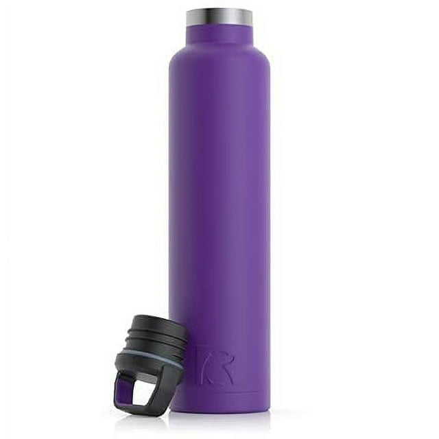 RTIC 26 oz Vacuum Insulated Water Bottle, Metal Stainless Steel Double Wall Insulation, BPA Free Reusable, Leak-Proof Thermos Flask for Hot and Cold Drinks, Travel, Sports, Camping, Majestic Purple