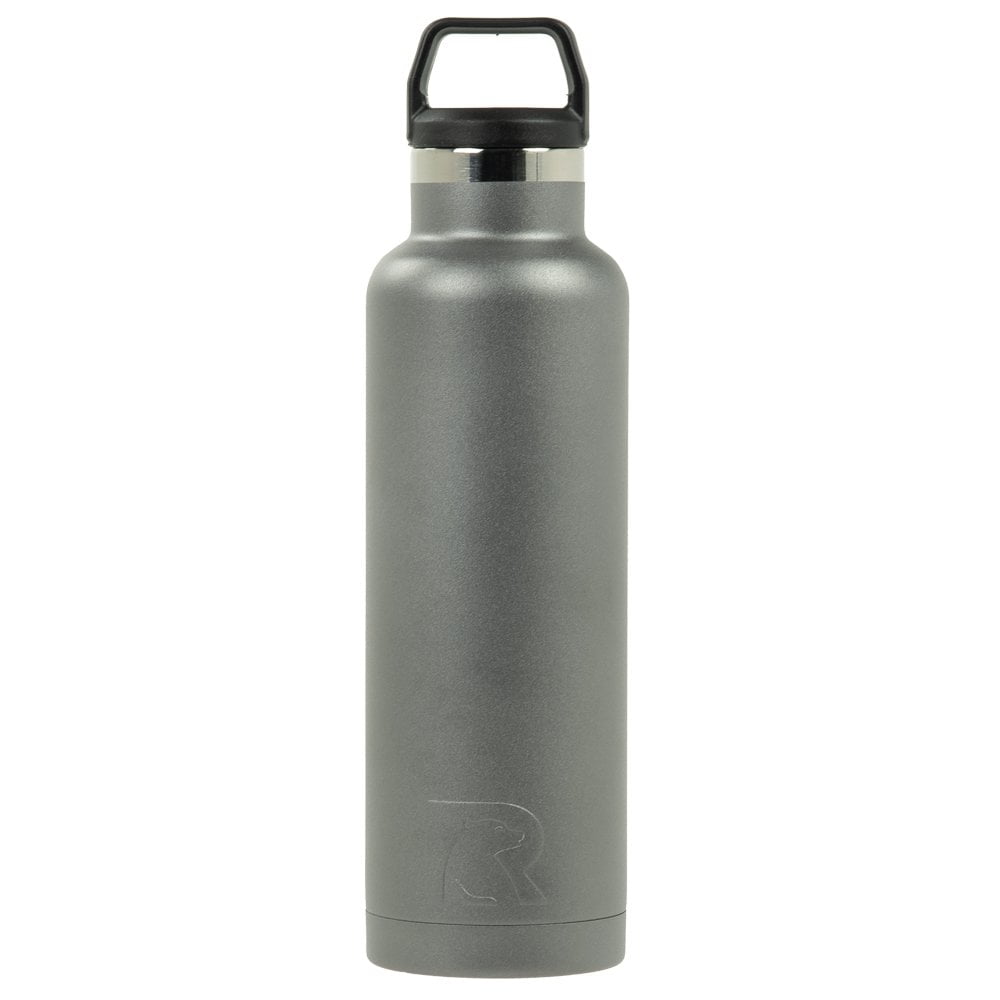 RTIC 20 oz Vacuum Insulated Water Bottle, Metal Stainless Steel Double Wall Insulation, BPA Free Reusable, Leak-Proof Thermos Flask for Hot and Cold Drinks, Travel, Sports, Camping, Graphite