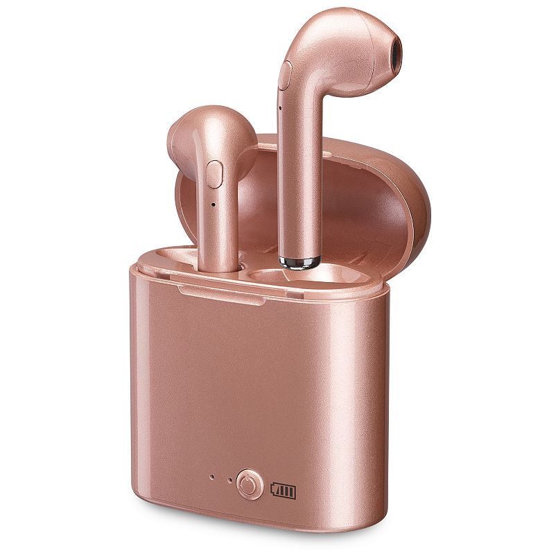 Travelocity Platinum Series TRUE WIRELESS Earbuds with Charging Case, Rose Gold