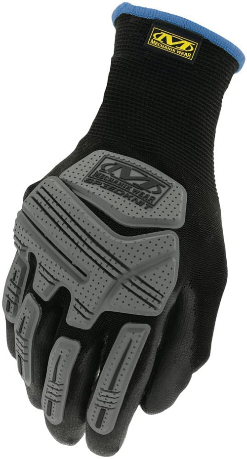 Mechanix Wear SpeedKnit Impact Work Gloves - 13-Gauge Shell, High-Dexterity PU Grip, TPR Back of Hand Protection, L/X-L