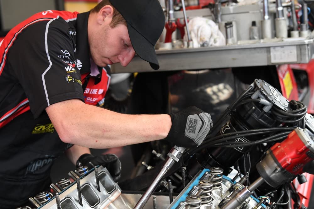 Mechanix Wear SpeedKnit Impact Work Gloves - 13-Gauge Shell, High-Dexterity PU Grip, TPR Back of Hand Protection, L/X-L