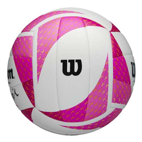 Wilson AVP Style Volleyball, Pink & White