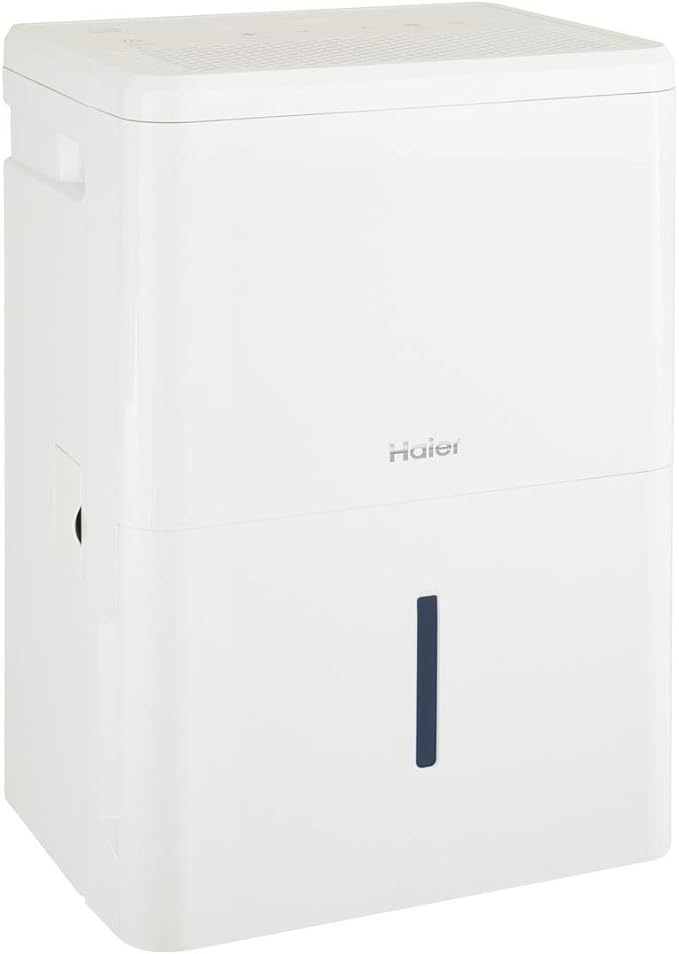 Haier QDHR20LZ 20-Pint 3-Speed LED Digital Controls Portable Dehumidifier, White (Factory Refurbished)