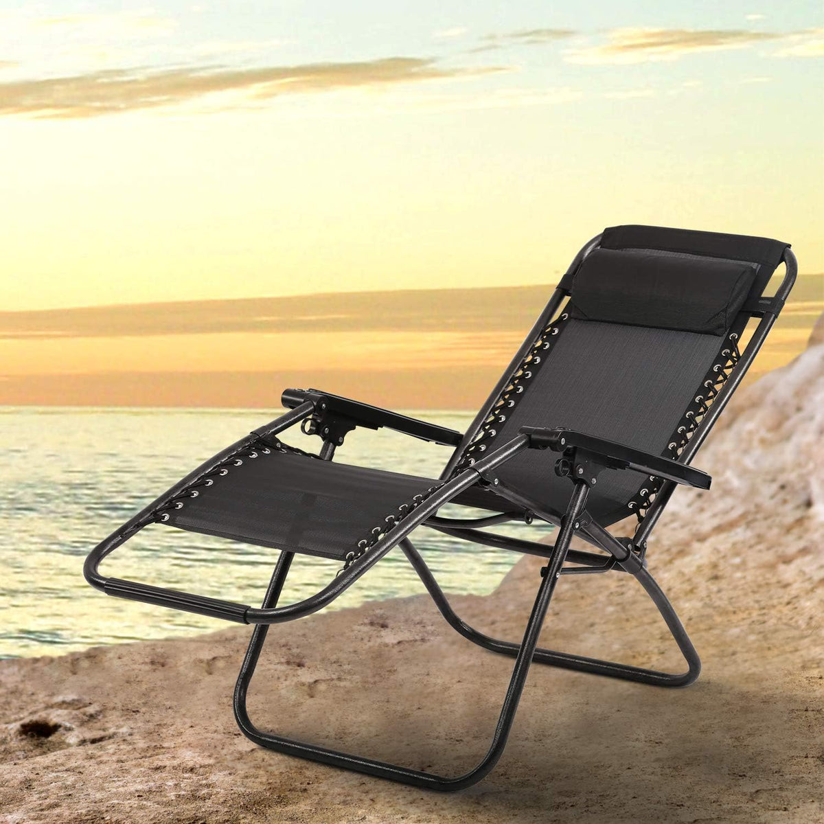 Trapper's Peak Zero Gravity Folding Chair, Black