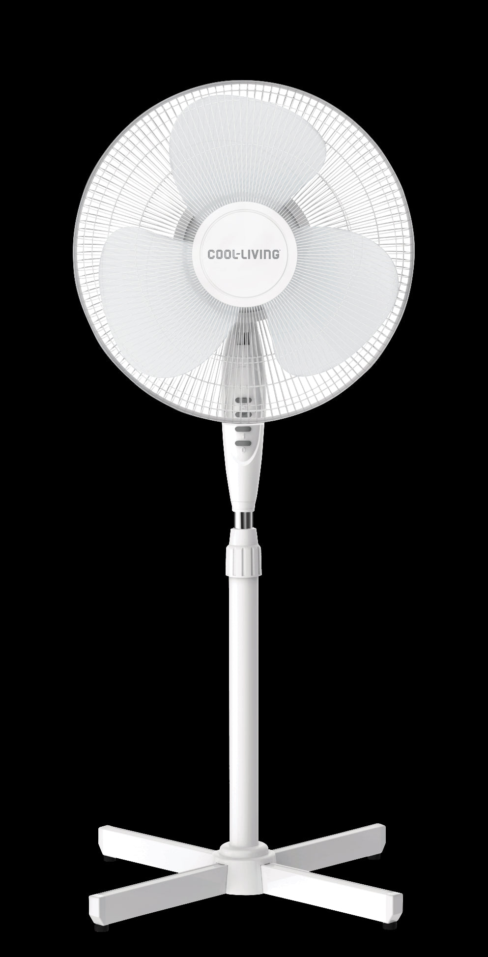 16 Electric Oscillating Pedestal Fan, 3-speed Options, 90-Degree Oscillating Head, Adjustable Height and Tilt, Powerful Air Flow, Ideal for Home, Bedroom & Office, White
