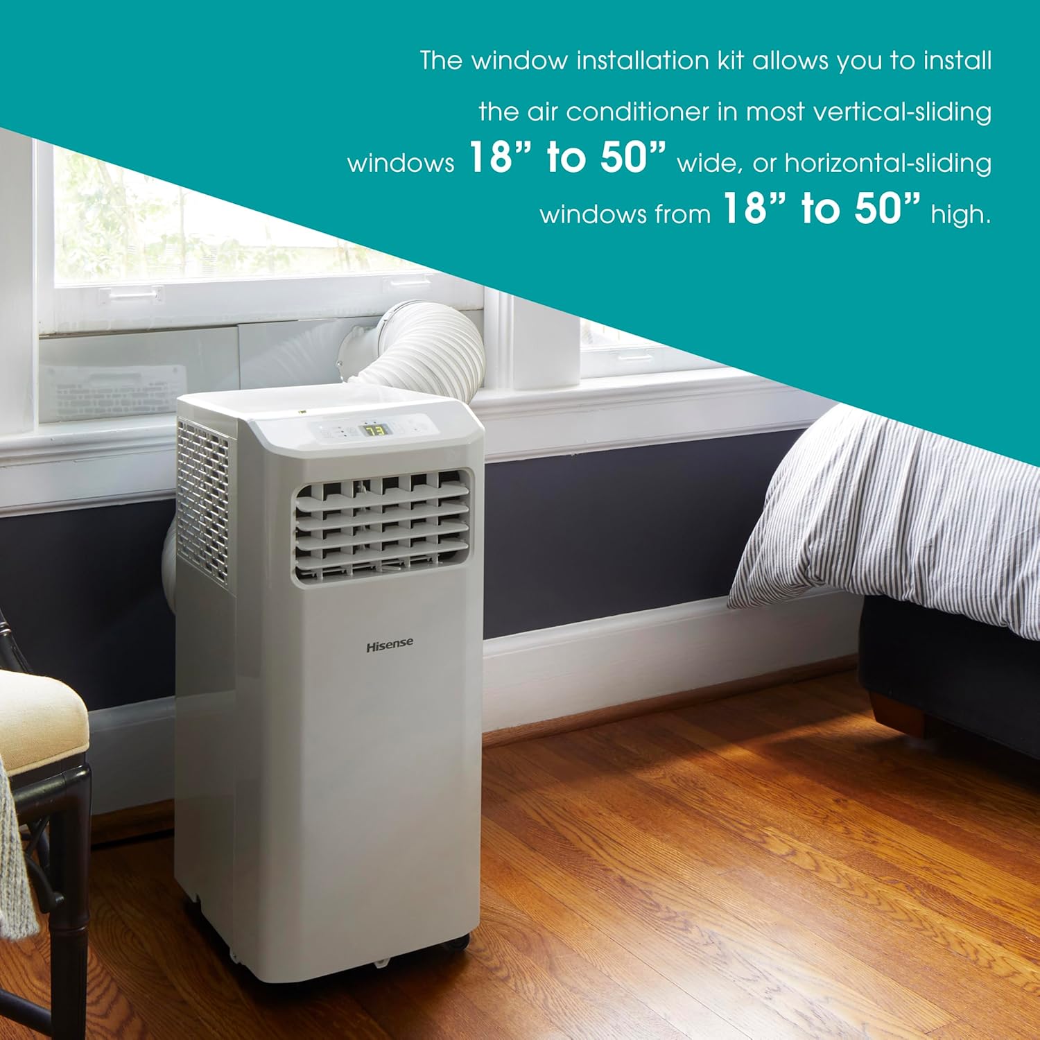Hisense Portable Air Conditioner 250-sq.ft 6000-BTU DOE (8000-BTU ASHRAE) 115-Volt (Refurbished)