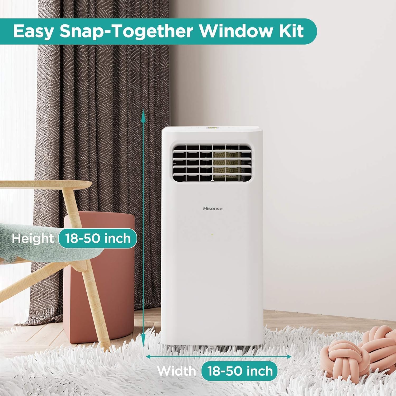 Hisense Portable Air Conditioner 250-sq.ft 6000-BTU DOE (8000-BTU ASHRAE) 115-Volt (Refurbished)