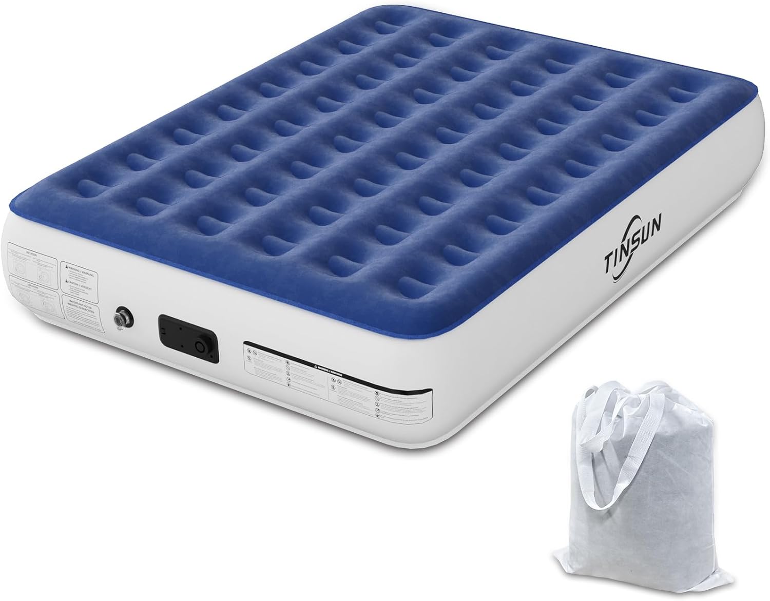 TINSUN Air Mattress Queen with Built in Pump, Queen, Royal Blue, 13 inch