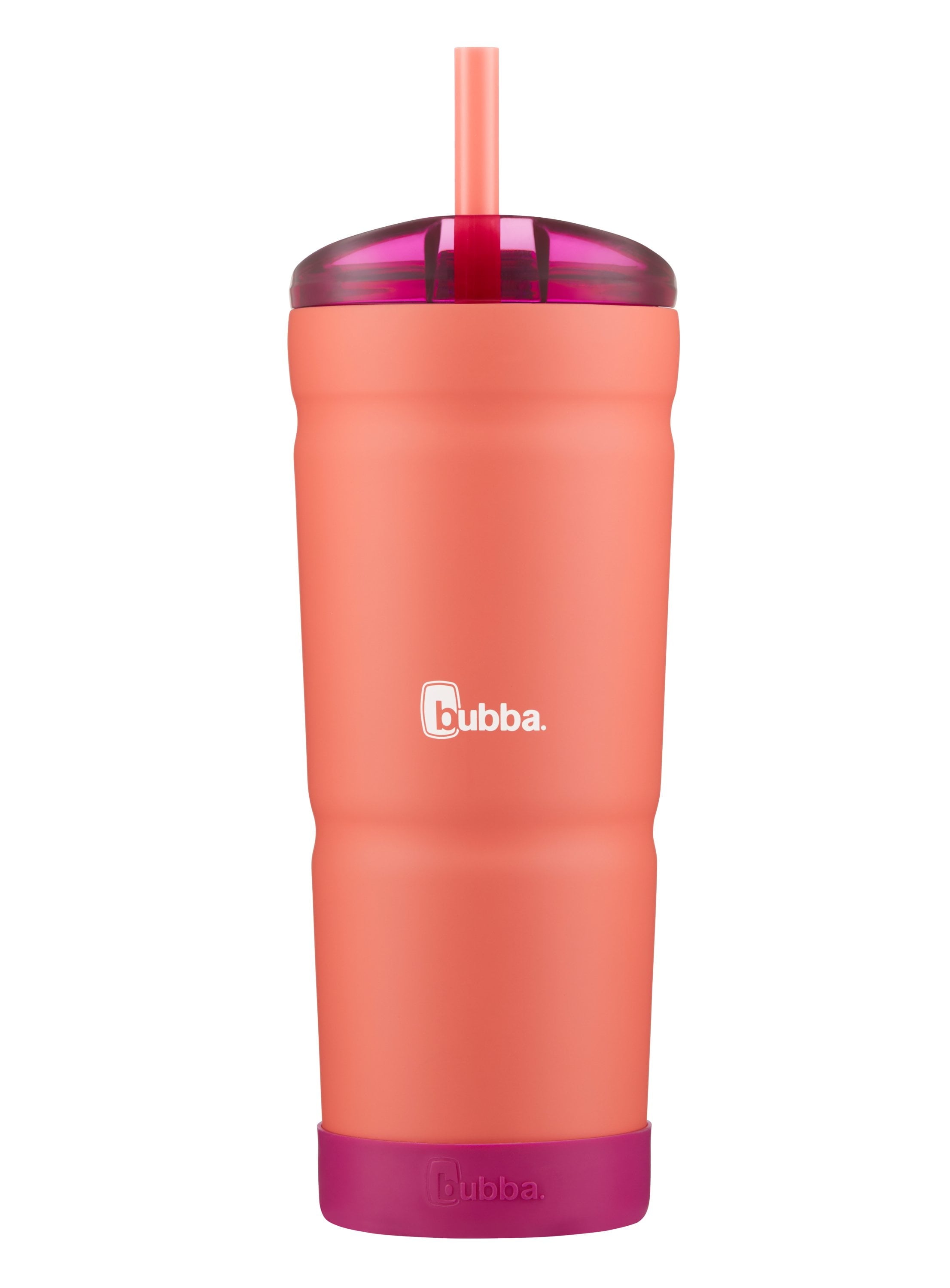 bubba Envy S Stainless Steel Tumbler with Straw and Bumper Rubberized, 24 fl oz., Electric Berry