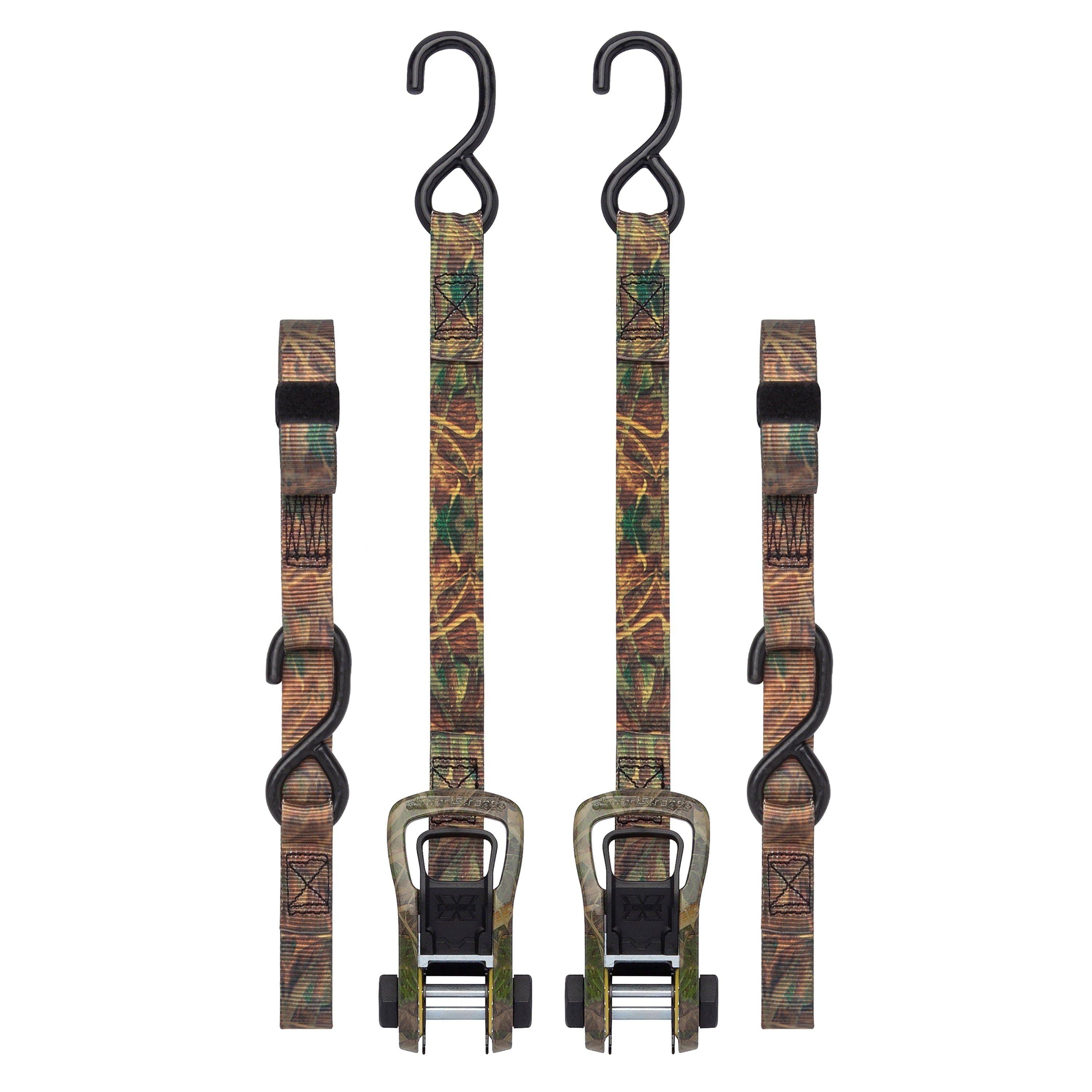 SmartStraps 10 ft. Camo CamoX Standard Duty Ratchet Tie Down Straps, 500 lb. Safe Work Load - 2 pack