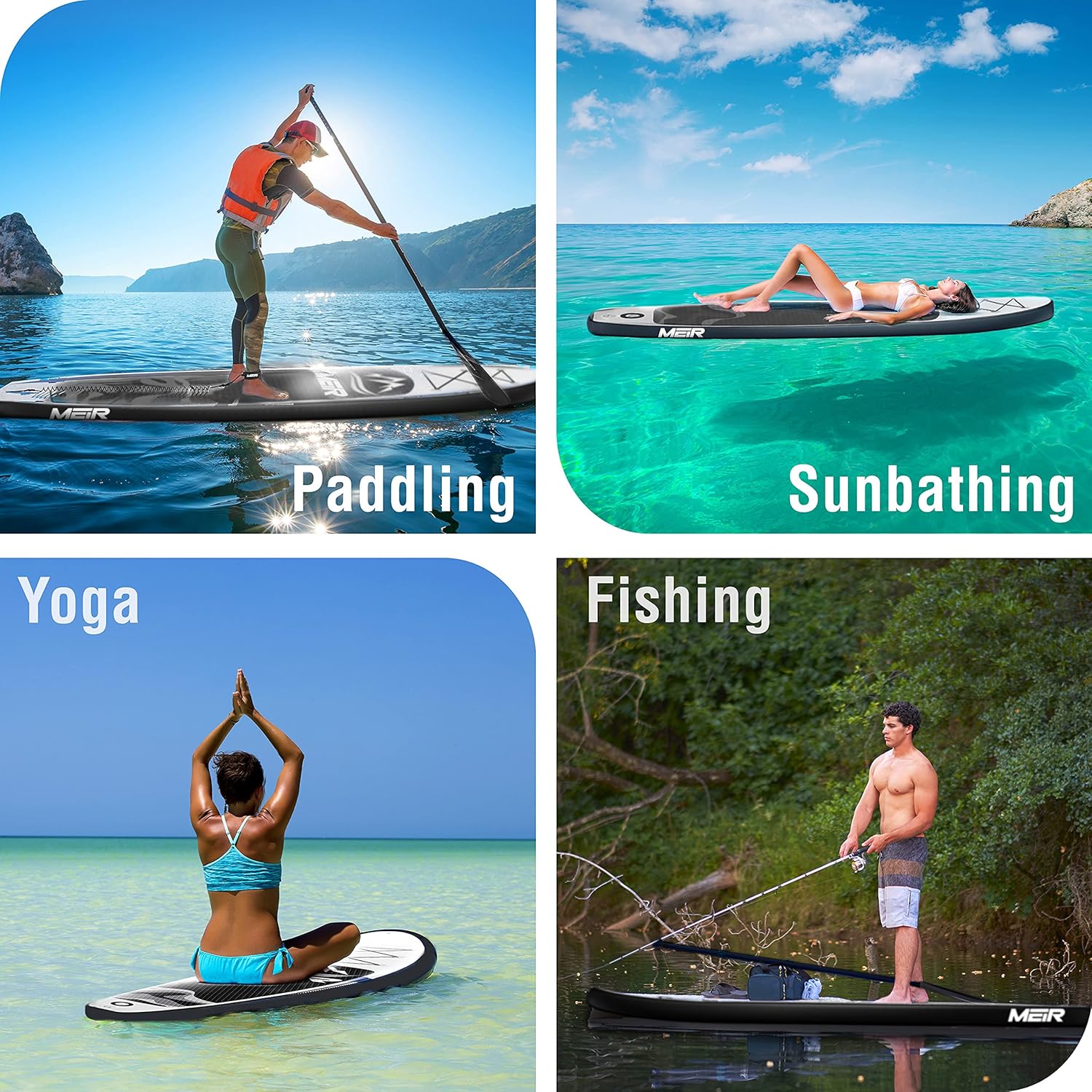 Lange DriftReign 10FT Inflatable Stand Up Paddle Board with SUP Accessories, Backpack, Waterproof Bag, Ankle Leash, Fin and Pump