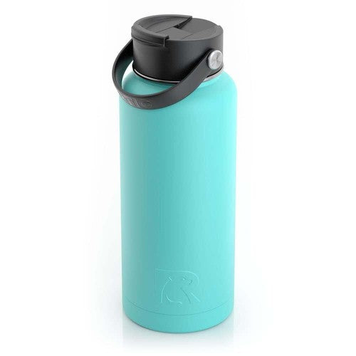 RTIC 32 oz Vacuum Insulated Water Bottle, Metal Stainless Steel Double Wall Insulation, BPA Free Reusable, Leak-Proof Thermos Flask for Hot and Cold Drinks, Travel, Sports, Camping, Teal