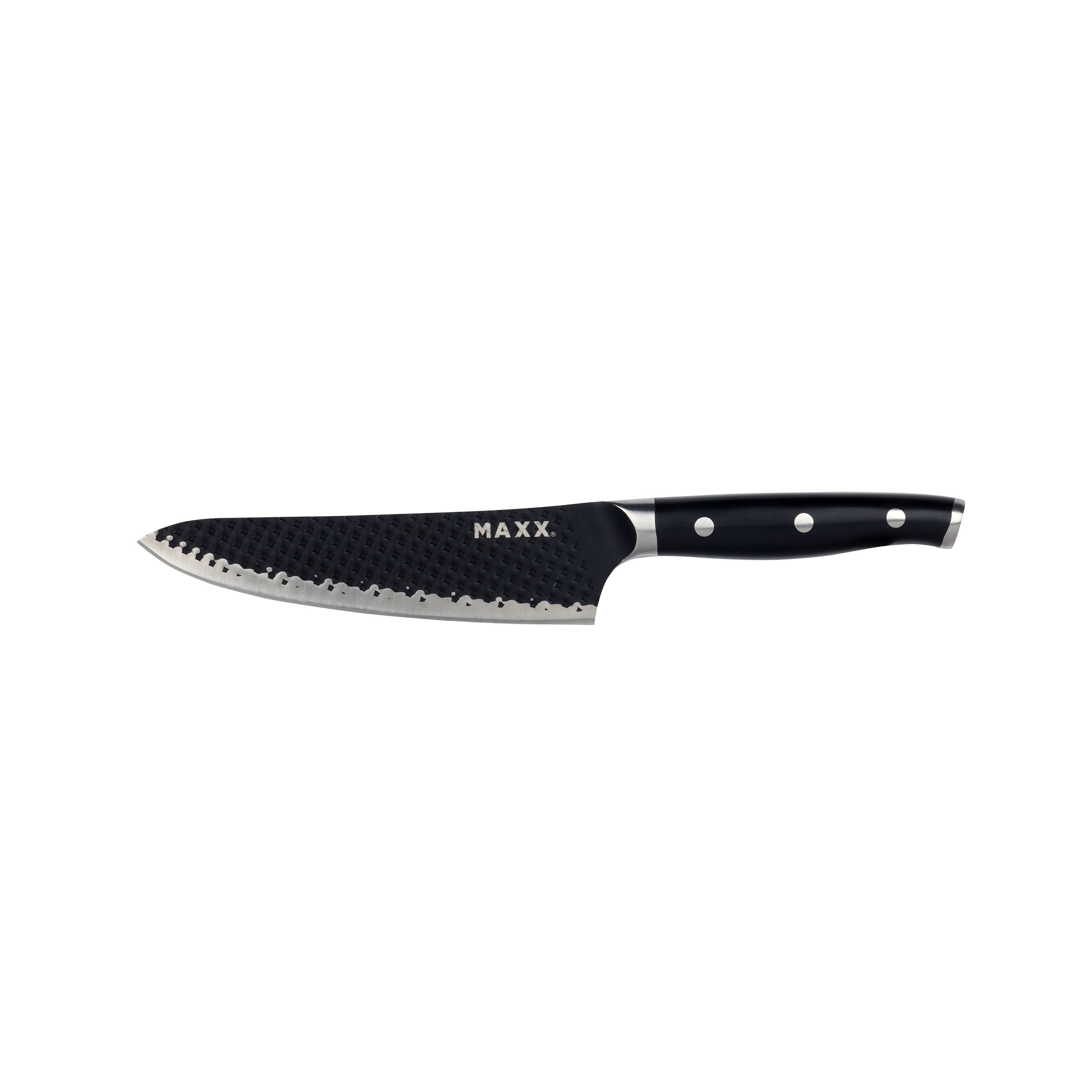 Kalorik MAXX 3-Piece Professional Chef, Prep, and Paring Knife Set, in Stainless Steel/Black (SAK 51317)