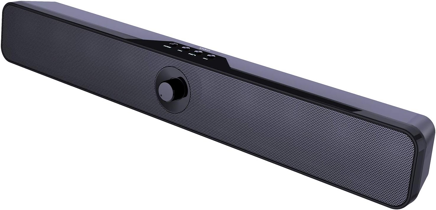 DOSS Computer Speaker, Sound bar with 16W Stereo Sound and Enhance Bass, 20 Hours Playtime, Bluetooth 5.0