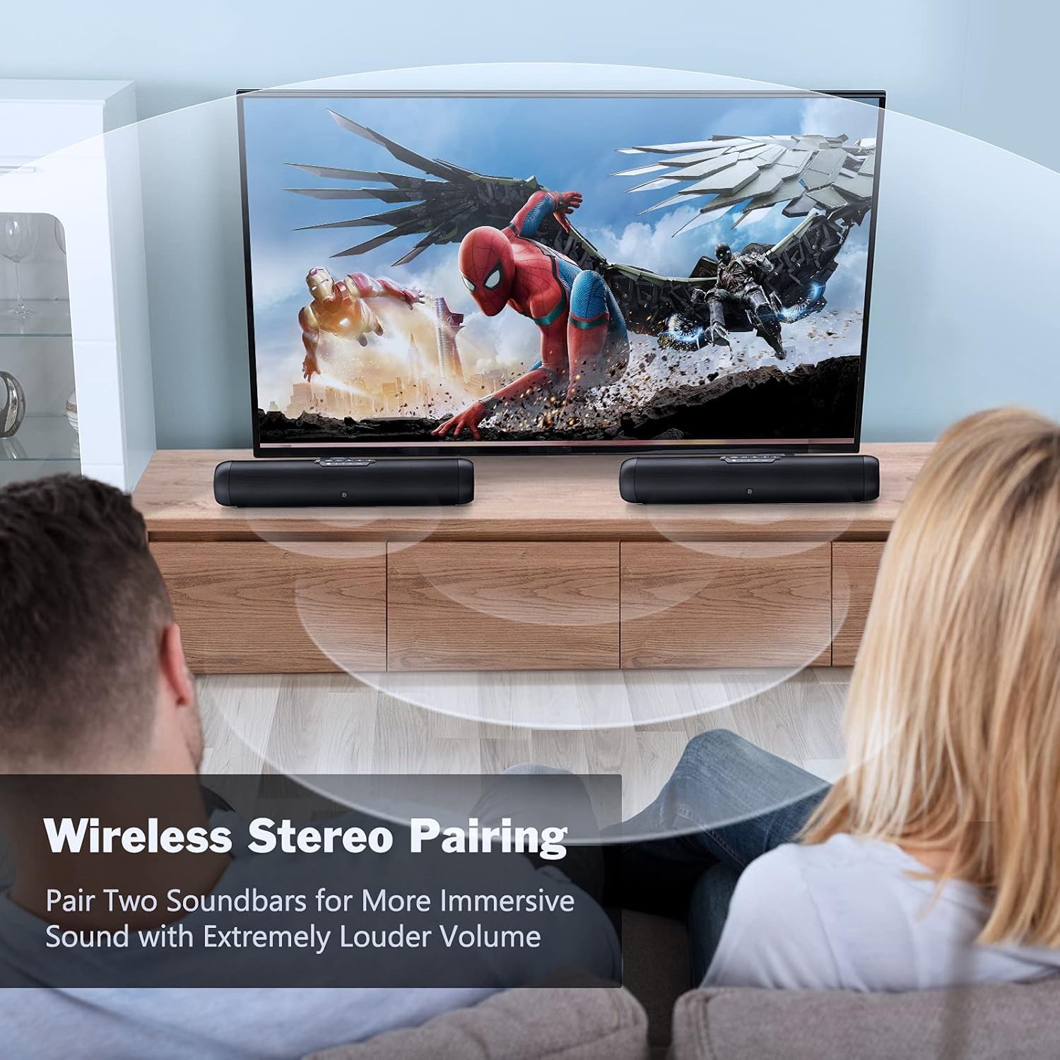 DOSS Soundbar XL, 40W Loud Stunning Sound, Bluetooth 5.0 Speaker with Remote Control