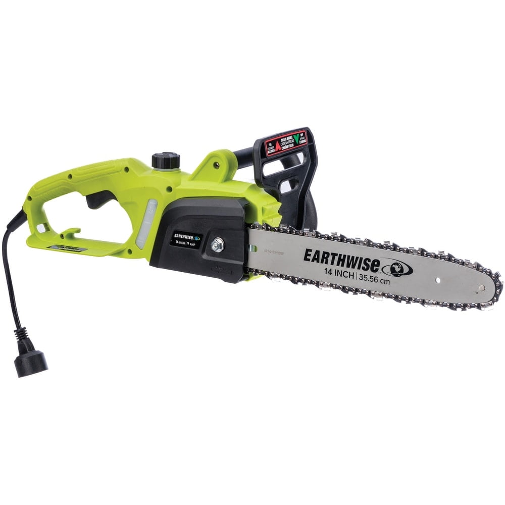 Earthwise CS33114 14-Inch 9-Amp Corded Electric Chainsaw, Green