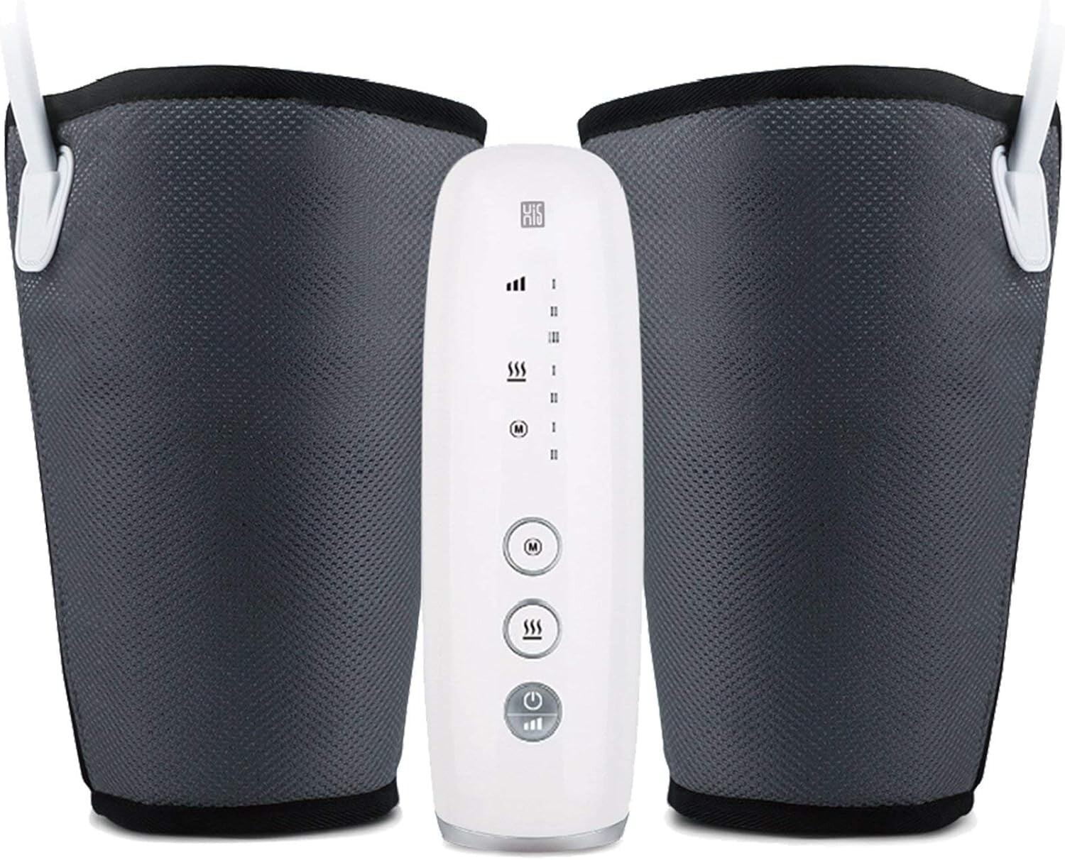 Patriot Rejuvenating Air Compression Leg Massager with 3 Intensities & 2 Levels Heating System for Circulation & Relaxation, Gray