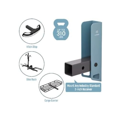 Everest 2 Inch Hitch Wall Mount Rack – Heavy-Duty Bike & Cargo Organizer