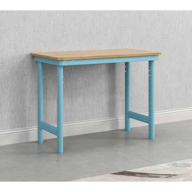 Everest Everest Work Table 44-in W x 32-in H Steel Modern Blue Freestanding Utility Storage Cabinet