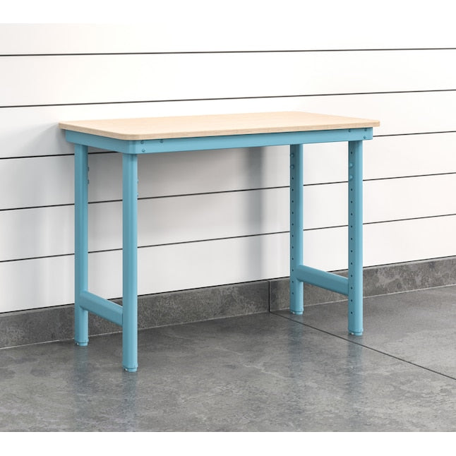 Everest Everest Work Table 44-in W x 32-in H Steel Modern Blue Freestanding Utility Storage Cabinet