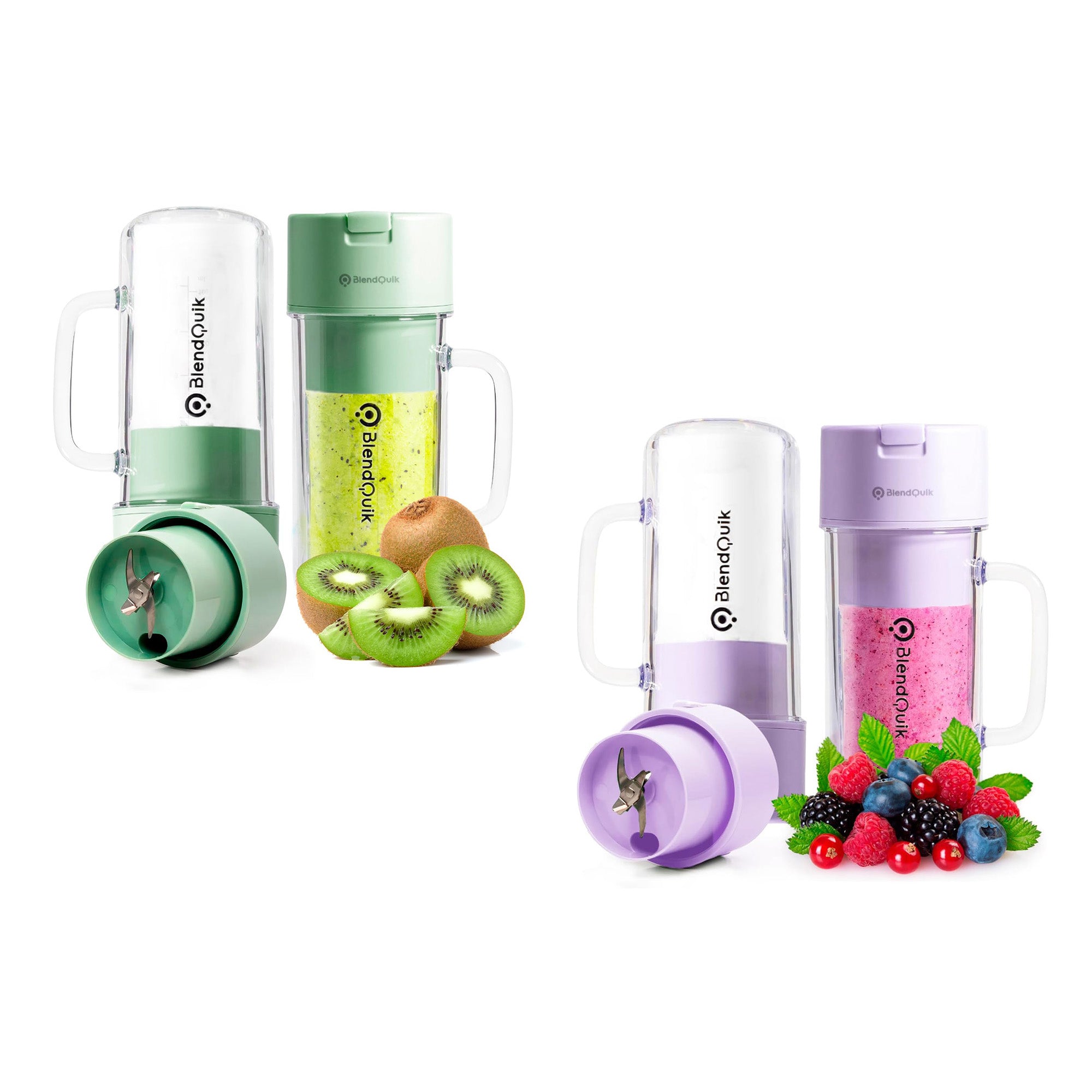 BlendQuik 14oz 10-Blade Portable Blender For Shakes & Smoothies with Leakproof & Stylish Design