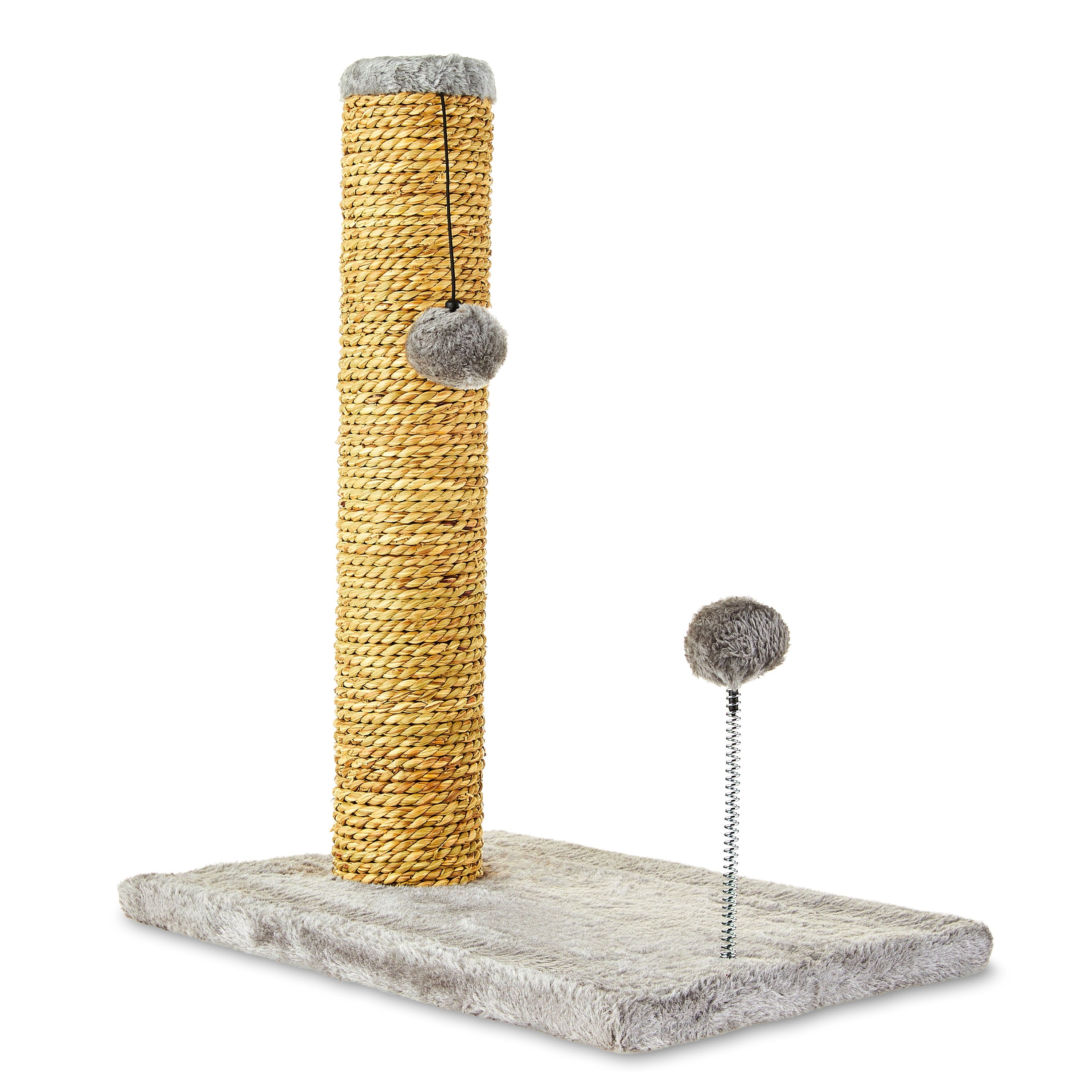 Cat Craft Small Seagrass Scratch and Play Post, Gray, 20"