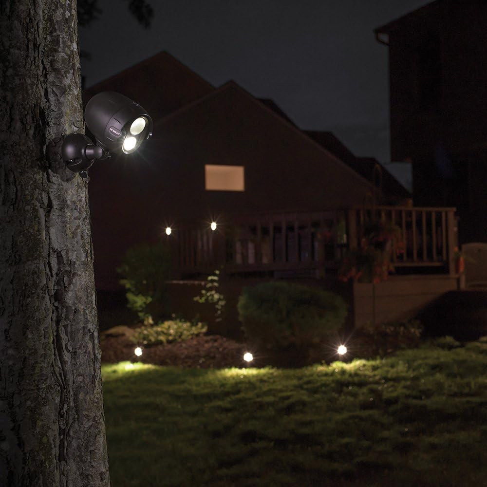 Mr Beams MBN352 Networked LED Wireless Motion Sensing Spotlight System with NetBright Technology, 2-Pack, Brown