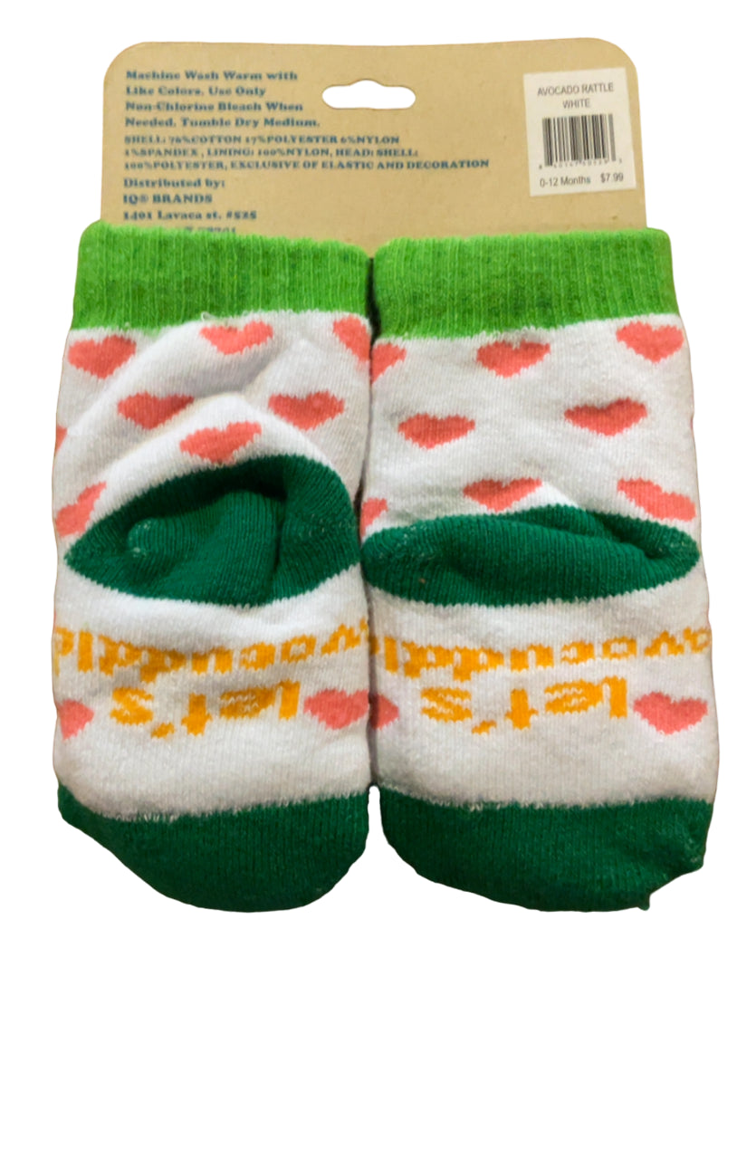 IQ Brands 3D Baby Rattle Socks, Full Cushioned, 0-12 Months