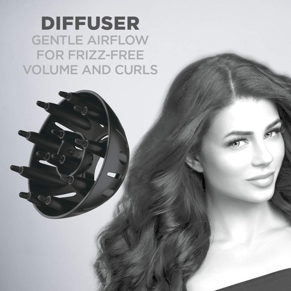 Conair 1875 Watt Turbo Hair Dryer, Blue/Black