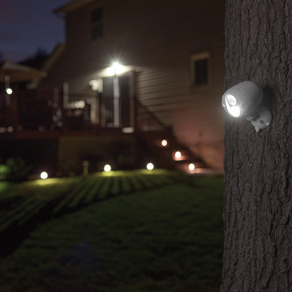 Mr Beams MBN340 200-Lumen Networked LED Wireless Motion Sensing Spotlight System with Net Bright Technology, White