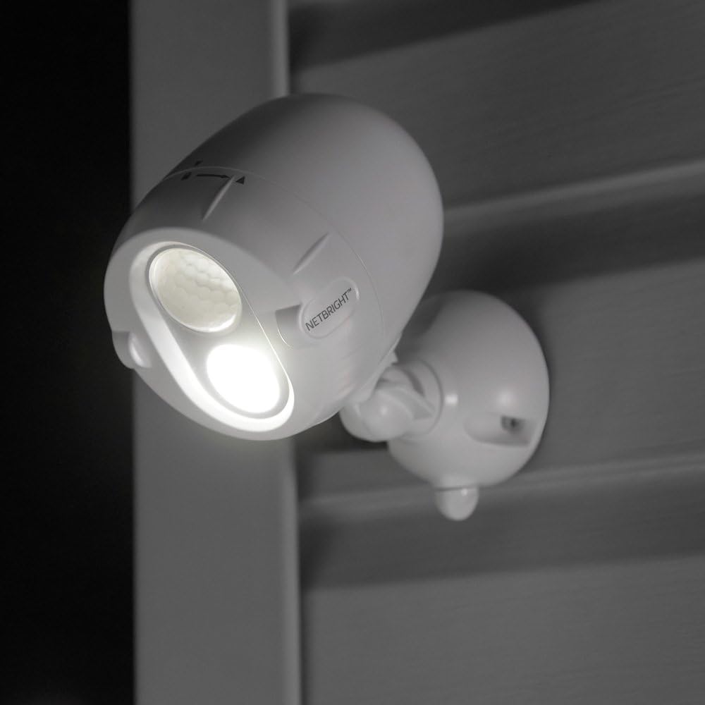 Mr Beams MBN340 200-Lumen Networked LED Wireless Motion Sensing Spotlight System with Net Bright Technology, White