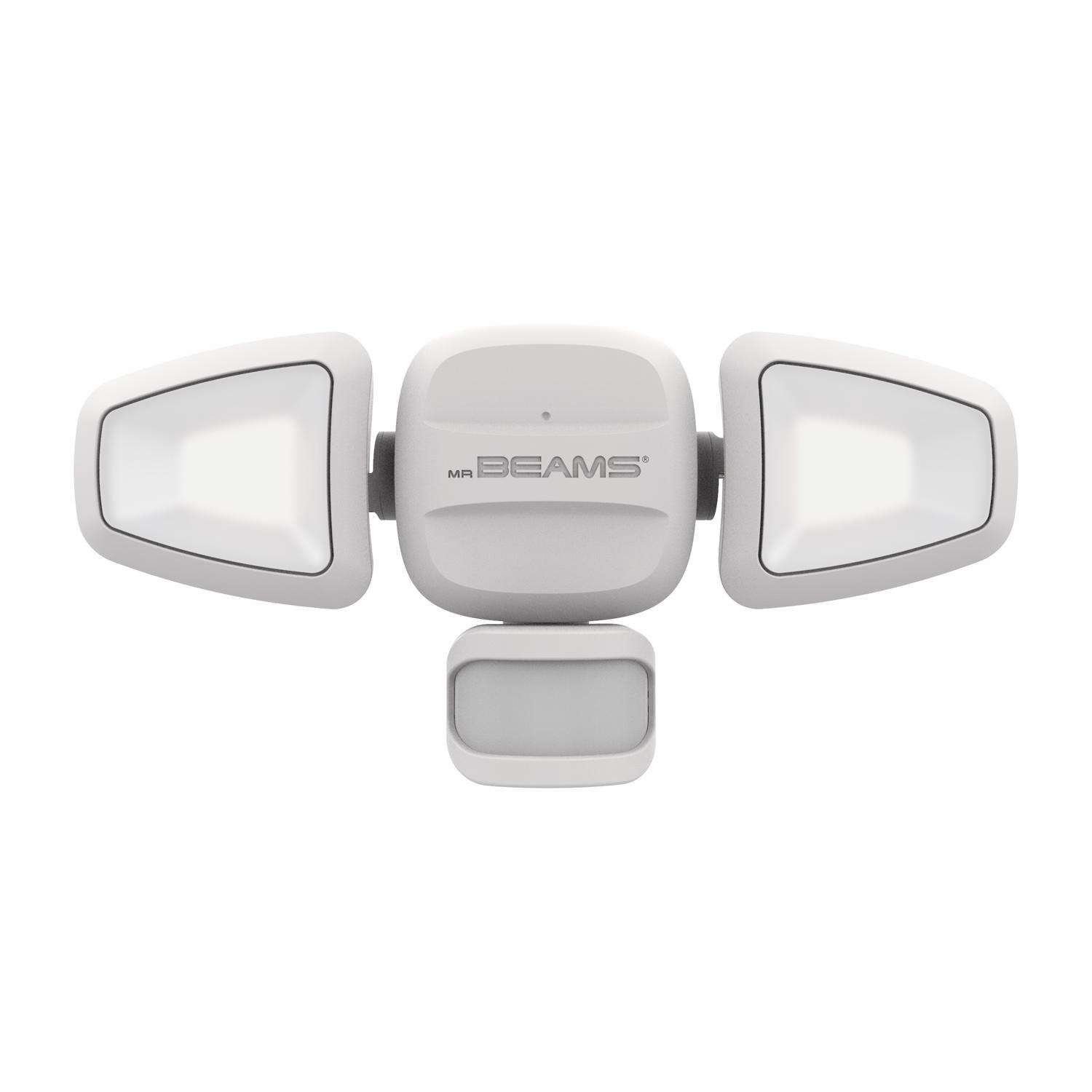 Mr. Beams Motion-Sensing Battery Powered LED White Security Light, White