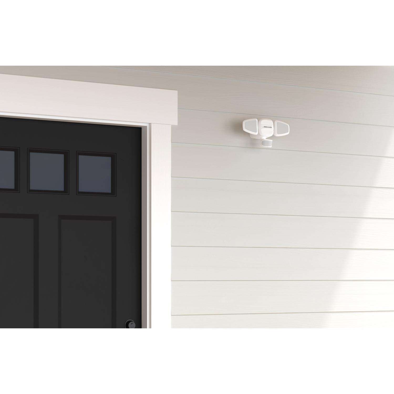 Mr. Beams Motion-Sensing Battery Powered LED White Security Light, White
