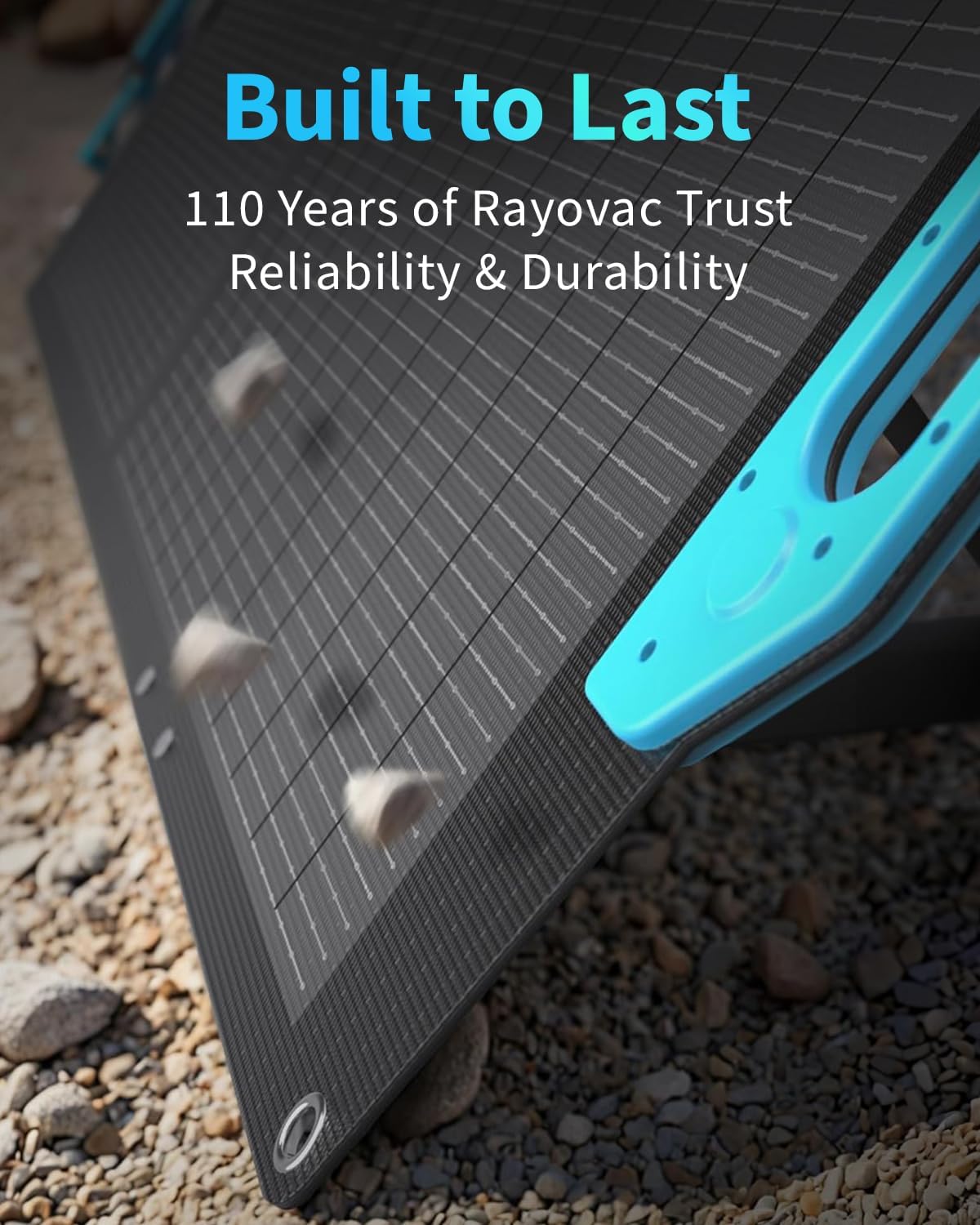 Rayovac Sun Snare 100-Watt Foldable Solar Panel, IP67 Waterproof, Monocrystalline 23% Conversion Rate, Lightweight Integrated Design, Optical Sundial, 9.8-Foot MC4 Charging Cable, Adjustable Kickstand