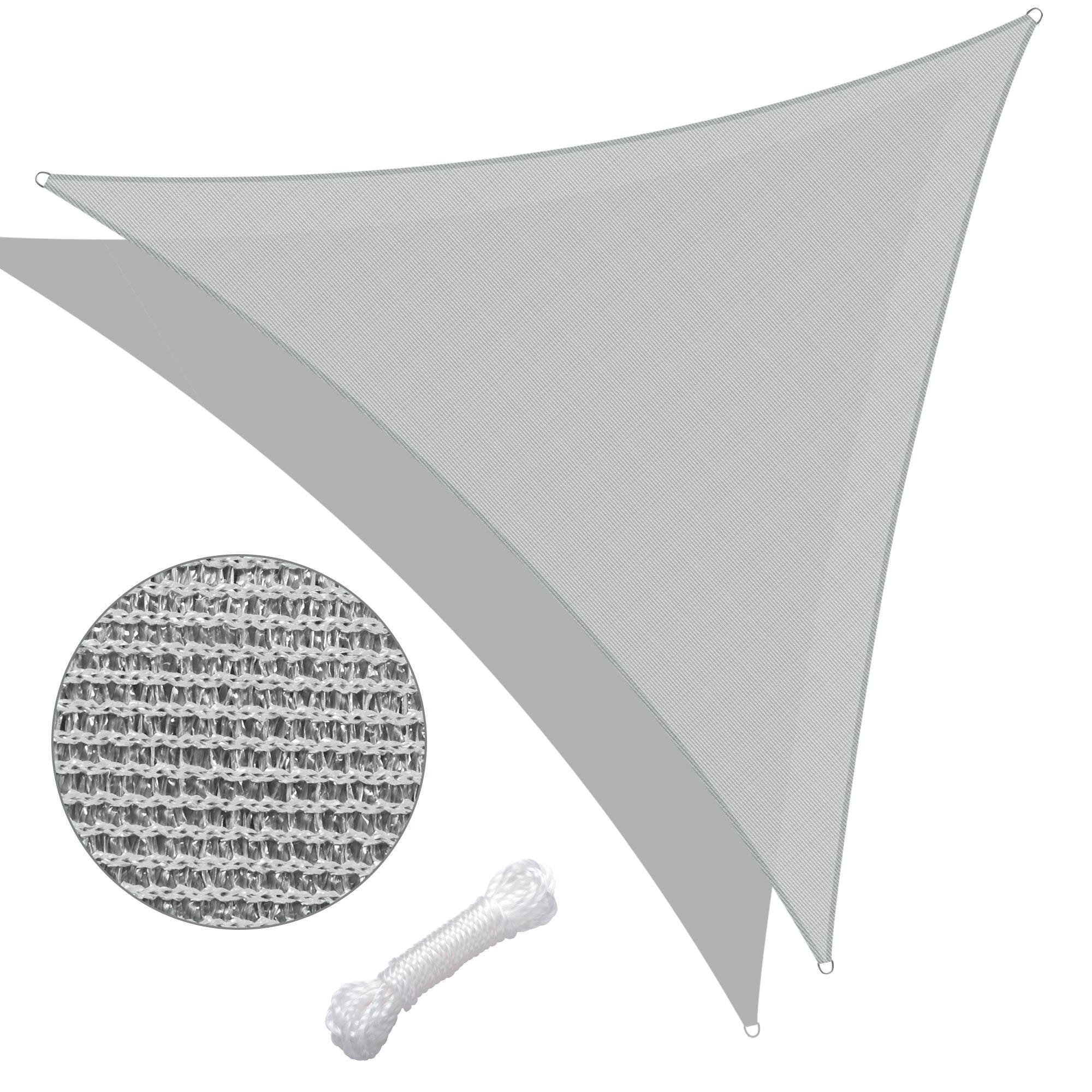 Yescom 25FT Triangle Sun Shade Sail Canopy 97% UV Block Outdoor