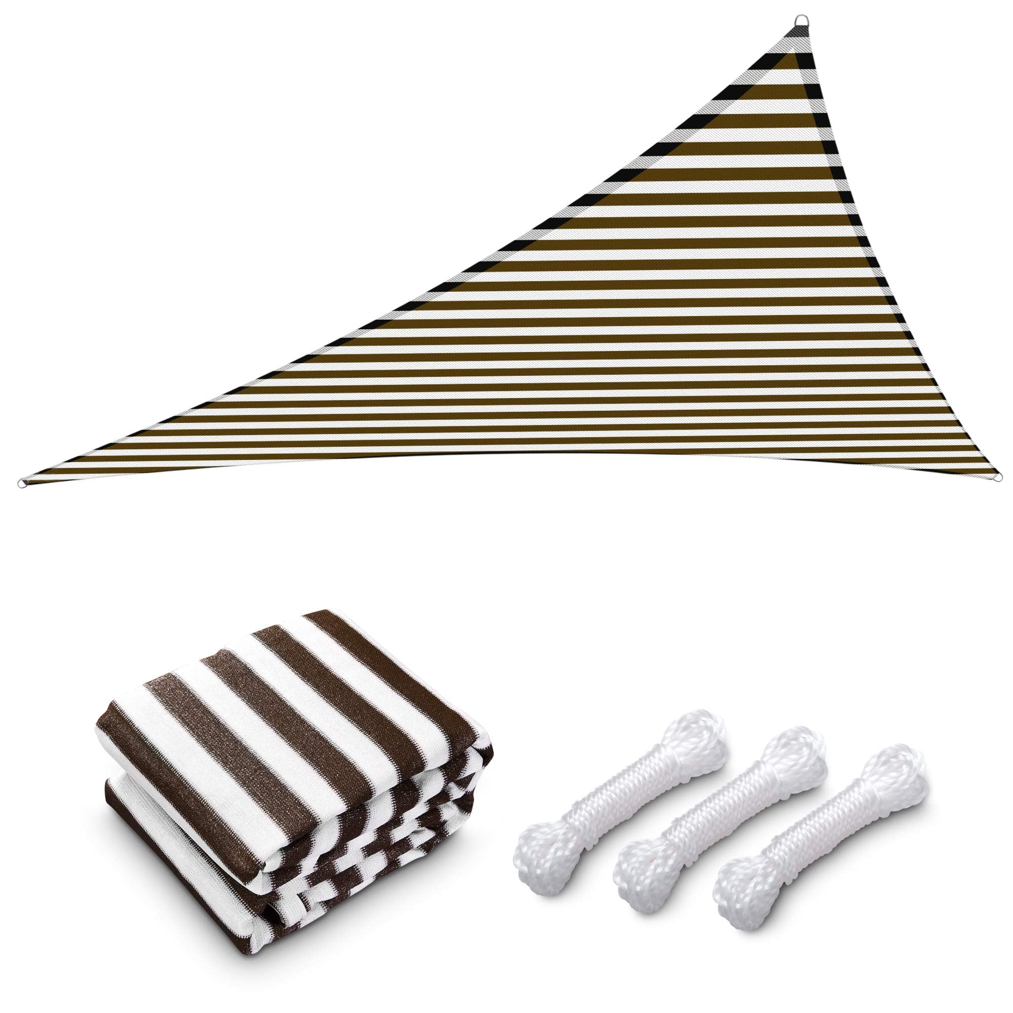Yescom 25FT Triangle Sun Shade Sail Canopy 97% UV Block Outdoor