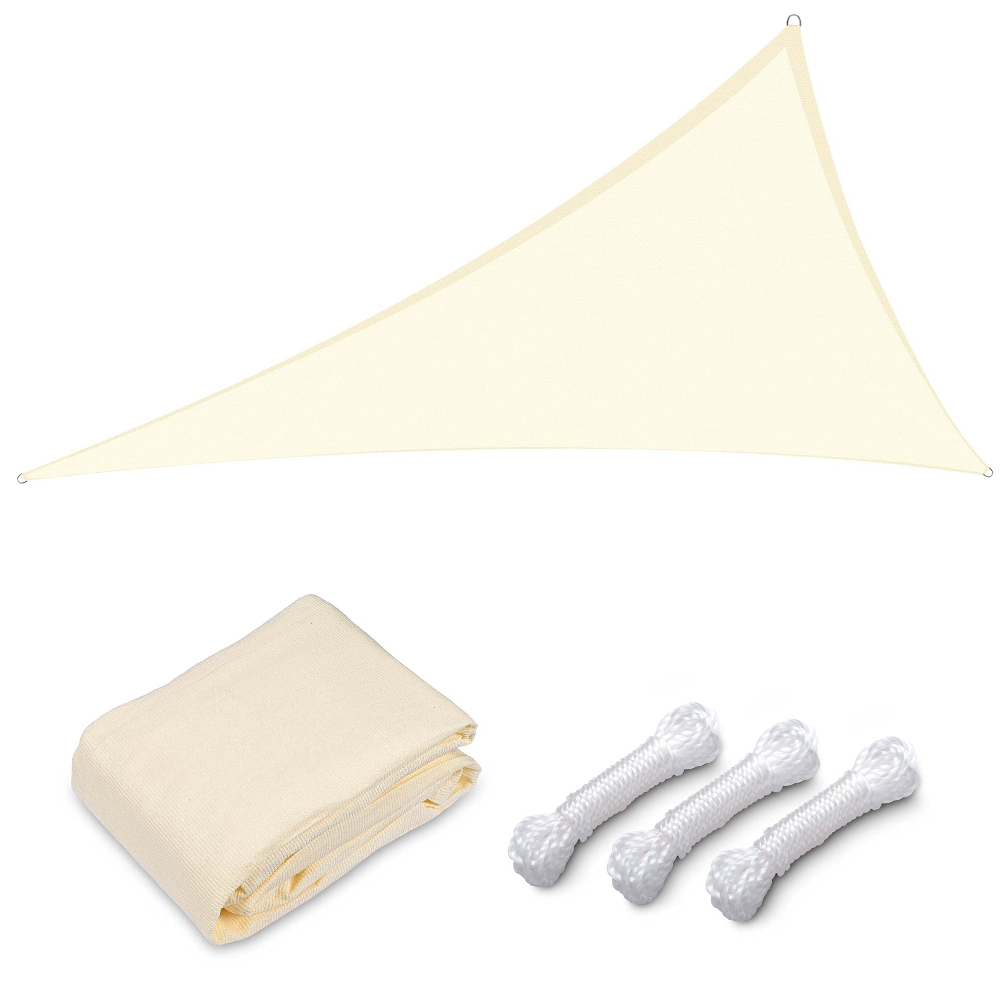 Yescom 25FT Triangle Sun Shade Sail Canopy 97% UV Block Outdoor