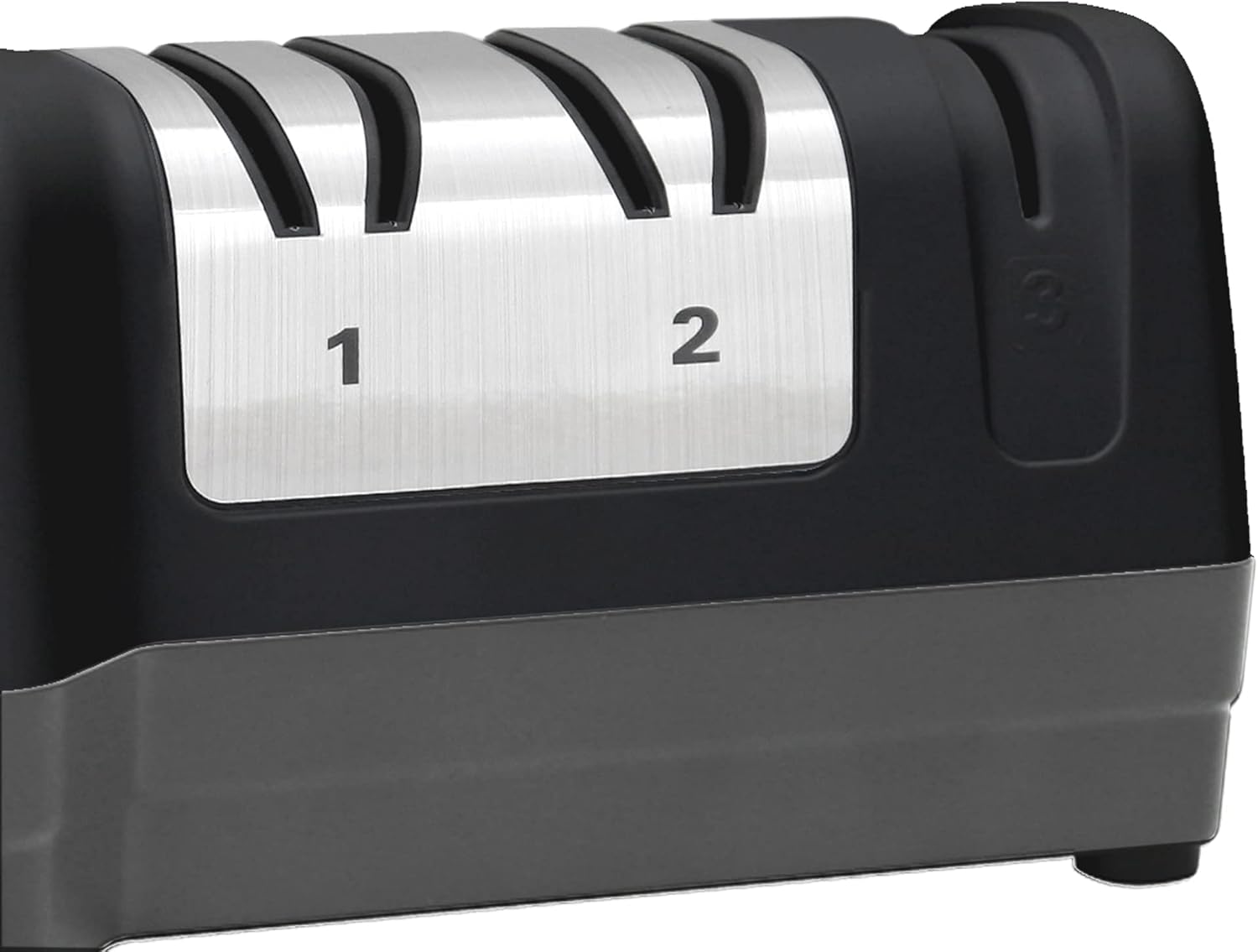 Chef'sChoice Model 250 Hybrid Electric/Manual Knife Sharpener, 3 Stages, 20 Degree Edges, Black, 120V